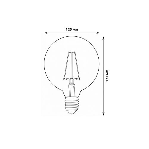 LED-G125-10W-WW-E27-CL PLS02WH Лампа светодиодная, Форма шар, прозрачная колба, Цвет свечения теплый белый, Серия Sky, Упаковка - фото 7