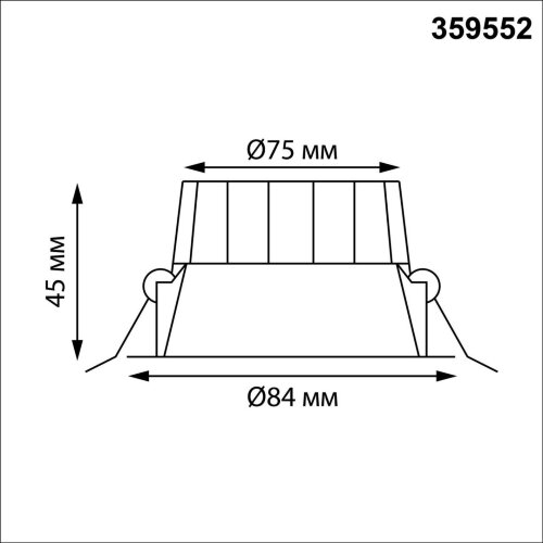 Встраиваемый светодиодный светильник с переключателем цветовой температуры «Novotech» 359552, серия: CLARA. Фото 3.