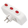 S-GES3-16OB WHITE Разветвитель сетевой с выключателем, с-з, 3 гнезда, 16А, 3500Вт, Белый - фото 2