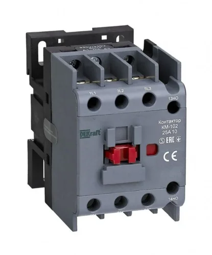 Контактор 25А 230В АС АС3 АС4 1НО+1НЗ КМ-102 DEKraft 21922DEK - фото