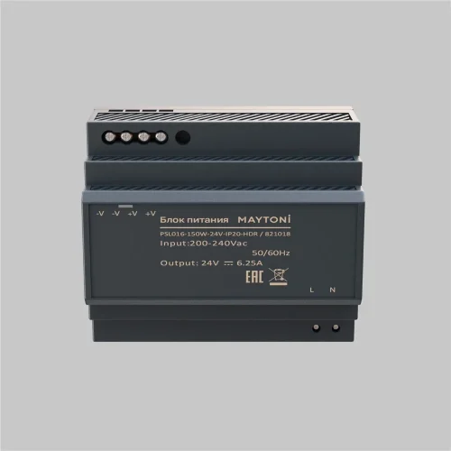 Источник напряжения PSL016 24В 150Вт IP 20 821018 (Черный) 821018 - фото 6