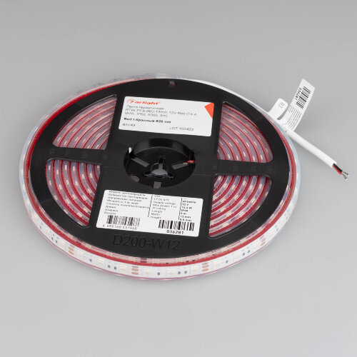 Светодиодная лента герметичная RTW-PFS-В60-13mm 12V Red (14.4 W/m, IP68, 5060, 5m) (Arlight, 14.4 Вт/м, IP68) 036281 - фото 2