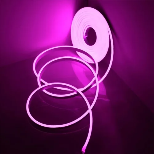 Светодиодный гибкий неон 4.5*13, 12V pink LB7 (блистер 5м) - фото I