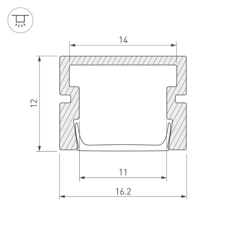 Профиль PDS-SM-2000 (Arlight, Алюминий) - фото 4
