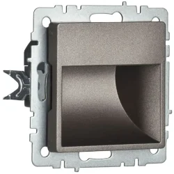 Подсветка светодиодная BRITE встраив. ПЛ20-БрТБ механизм бронза IEK BR-FL20-K45