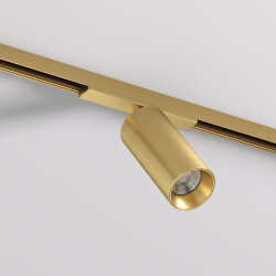 Светильник для трека SHINE SPOT со светодиодом, D45*H100, 48V DC, 10W, RA?90, 3000K, IP20, сатинированная латунь, алюминий, Denkirs DK5741-SB