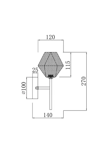 Настенный светильник (бра) Freya FR5328WL-01B (Черный) FR5328WL-01B - фото