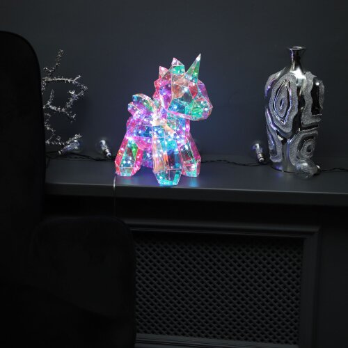 ULD-R503 USB-RGB UNICORN Светильник декоративный Единорог, с USB проводом, 60 светодиодов, RGB свет, Цвет корпуса радужный, TM Uniel - фото 4