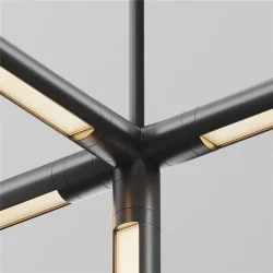 Подвес на жёстком основании с потолочной чашей для системы Shelf (Черный) CA030C-SL-L500-B