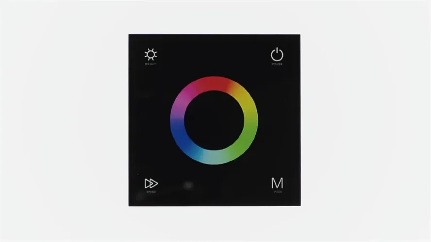 Сенсорная панель T3 Black IC46 (12-24V, 3x4A, 3x(48-96W), RGB, RF 2.4GHz) - фото I