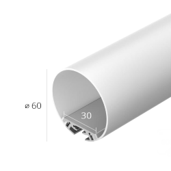 Алюминиевый LED профиль TUBE 60 с экраном — 2500mm