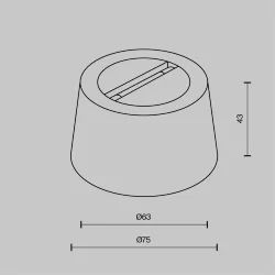 Чаша накладная Parity для двойного вывода ленты черная (Черный) TRA130CRDuo-B