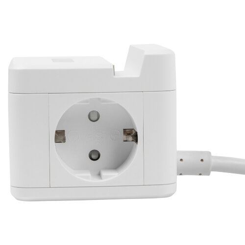 S-GCD2-1.5SBUH WHITE Удлинитель серии Standard, с-з, шнур 1.5м, 2 гнезда, 3 USB, 16А, держатель для телефона, Белый - фото 3