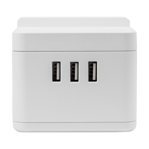 S-GCD2-1.5SBUH WHITE Удлинитель серии Standard, с-з, шнур 1.5м, 2 гнезда, 3 USB, 16А, держатель для телефона, Белый - фото 4