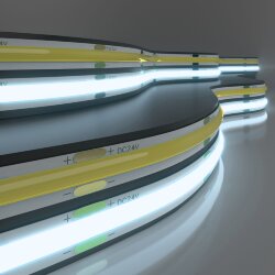 Светодиодная лента 24&amp;nbsp;В 11&amp;nbsp;Вт/м 352 Led/м COB IP20, холодный белый 6500K, 5 м 24V 11W 352Led COB IP20 холодный белый, 5м (053668)