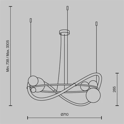 Подвесной светильник Oasis 3000К 44Вт (Латунь) - фото 11