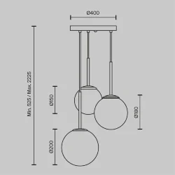 Подвесной светильник Basic form E14х3 (Черный)