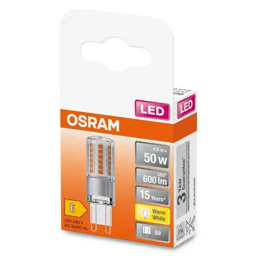 Лампа светодиодная 4.8W/2700K (=50W) 230V G9 | 600Lm d18x59 | LED Star | - OSRAM. Фото 3