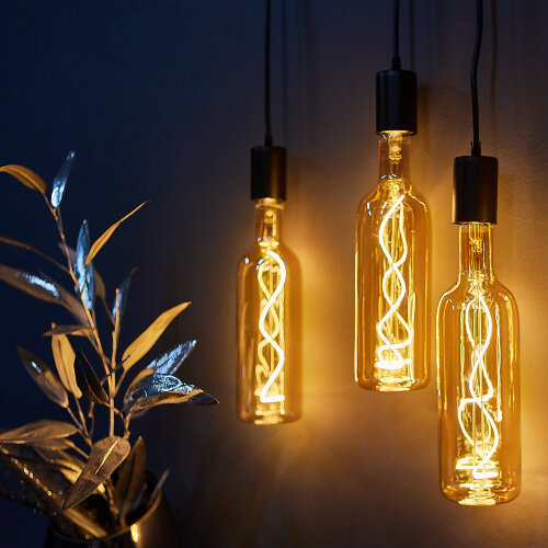 LED-SF21-5W-SOHO-E27-CW GOLDEN GLS77GO Лампа светодиодная SOHO, Золотистая колба, Спиральный филамент - фото 4