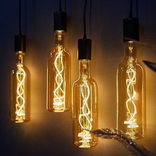 LED-SF21-5W-SOHO-E27-CW GOLDEN GLS77GO Лампа светодиодная SOHO, Золотистая колба, Спиральный филамент - фото 7