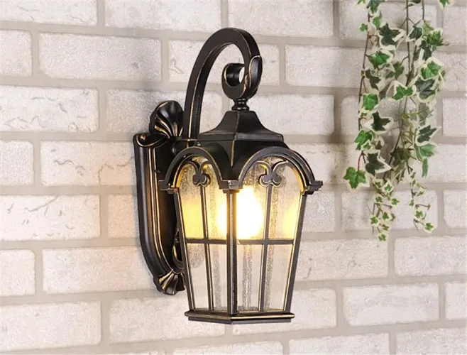 Уличный настенный светильник Mira D черное золото IP33 Mira D черное золото - фото 2