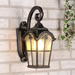 Уличный настенный светильник Mira D черное золото IP33 Mira D черное золото (025301)