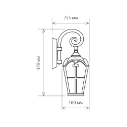Уличный настенный светильник Mira D черное золото IP33 Mira D черное золото (025301)