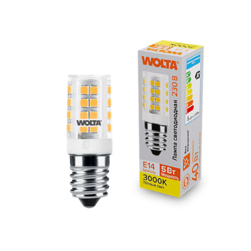 Светодиодная лампа WOLTA WSTD-JCD-5W3KE14-C 5Вт 3000K E14 - фото 1.