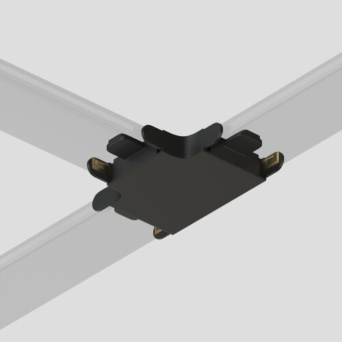 Соединитель Т-образный для треков Air, серия Base, пластик, чёрный. Фото 2