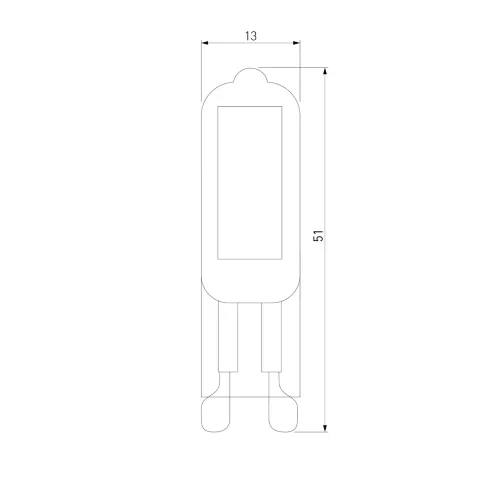 Светодиодная лампа G9 LED 3W 220V 3300K стекло BLG911 - фото 2
