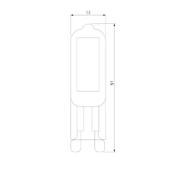 Светодиодная лампа G9 LED 3W 220V 3300K стекло BLG911 (058831)