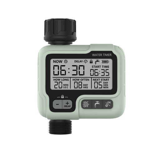 UST-W41 IP65 OLIVE Таймер для автоматического полива, 1 канал, Корпус оливковый - фото 1