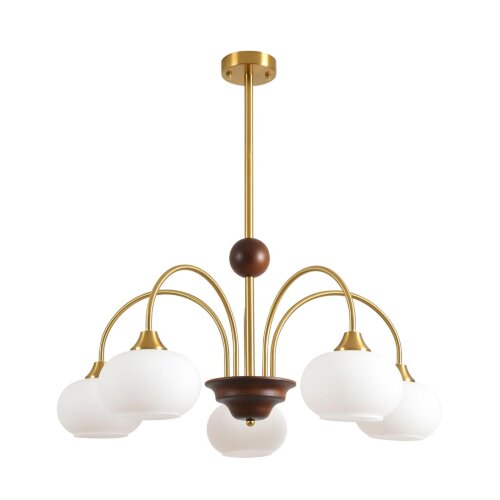 Люстра потолочная «LUMION» 8323/5C, серия: LARINA (крепление на планке). Фото 1.