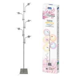 ULM-T640 5x2W-3000K CHROME MULTICOLOR Торшер напольный светодиодный, c регулировкой наклона, с линзами, Сменные светофильтры в-к, Механический выключатель, Металл, Хром