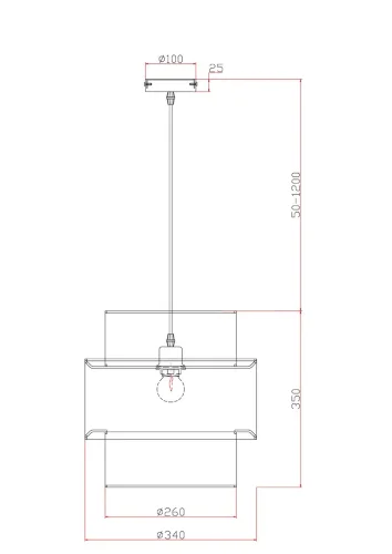 Подвесной светильник FR5333PL-01W Лента / Ribbon E27x1 (Белый) FR5333PL-01W - фото