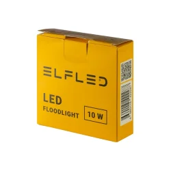 Прожектор светодиодный ELFLED, SMD, 10Вт, черный корпус, IP65, белый