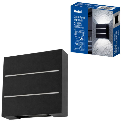 ULU-P31B-4W-4000K IP65 BLACK Светильник светодиодный уличный, Архитектурный накладной, Белый свет 4000K, Корпус черный, TM Uniel - фото 10
