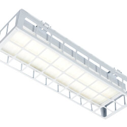 Накладной светодиодный светильник для спортзалов с защитной решеткой 20 Вт IP44 650x250x95 мм 4000К Опал