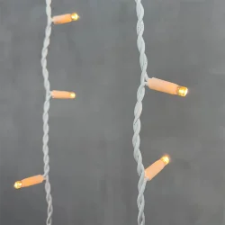 Гирлянда Бахрома 3,2 x 0,9 м Экстра Тепло-Белая 220В, 168 LED, Провод Белый Каучук, IP65