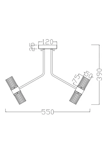 Люстра FR6038CL-L60B Миа 50 Вт LED (Черный) FR6038CL-L60B - фото 6