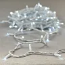 Гирлянда Нить 10м Белая 220В, 100 LED, Провод Белый Каучук, IP65. Фото 6.
