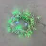 Гирлянда Нить 10м Зеленая с Мерцанием Белого Диода 220В, 100 LED, Провод Прозрачный ПВХ, IP54. Фото 1.