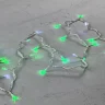 Гирлянда Нить 10м Зеленая с Мерцанием Белого Диода 220В, 100 LED, Провод Прозрачный ПВХ, IP54. Фото 2.