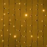 Гирлянда Занавес 2 x 2 м Желтый 220В, 400 LED, Провод Черный Каучук 2,3мм, IP65. Фото 3.
