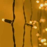 Гирлянда Занавес 2 x 2 м Желтый 220В, 400 LED, Провод Черный Каучук 2,3мм, IP65. Фото 5.