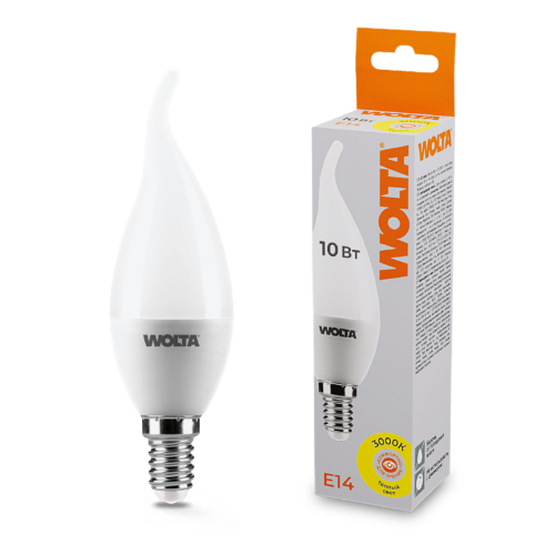 Светодиодная лампа WOLTA 25YCD10E14 10Вт 3000K E14 - фото 1.