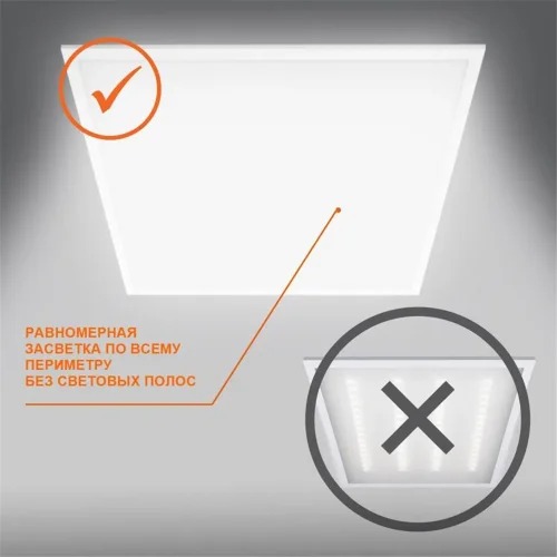 Светильник светодиодный ECO CLASS PANEL 600 36W 840 36Вт 4000К IP40 3600лм 595х595х32мм ДВО встраив. опал панель (аналог ЛВО 4х18) LEDVANCE 4099854246579 - фото 5