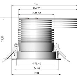 Светильник Point COB (RAL9003/60deg — 4K/20W/CRI85)