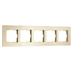 Рамка из металла на 5 постов AluMax шампань алюминий W0053511