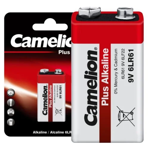 Элемент питания алкалиновый 'крона' 6LR61 6LR61-BP1 (блист.1шт) Camelion 1655 - фото 3